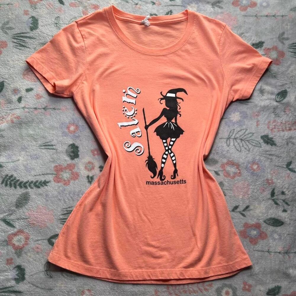 Salem Massachusetts Witch Baby Tee Y2K 2000s Whimsigoth Retro Halloween Mcbling